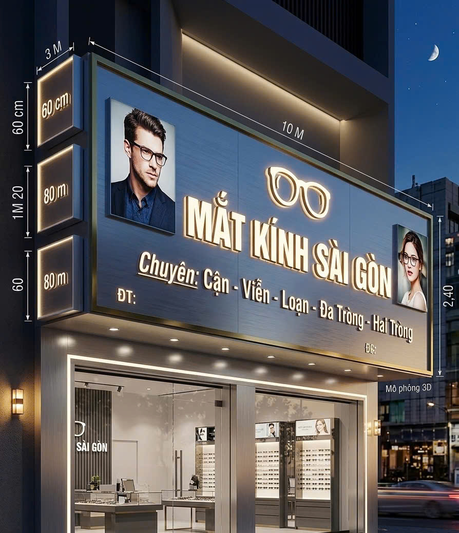 Mẫu biển quảng cáo alu có đèn tại Đức Phát
