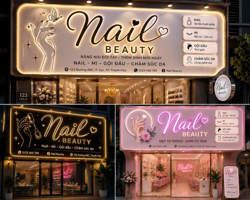 Biển quảng cáo Nail đẹp